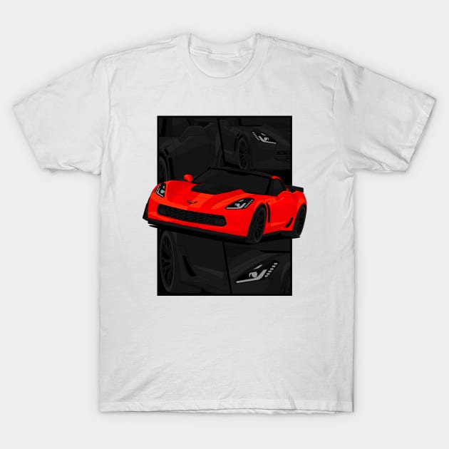 Z06 RED T-Shirt by VENZ0LIC